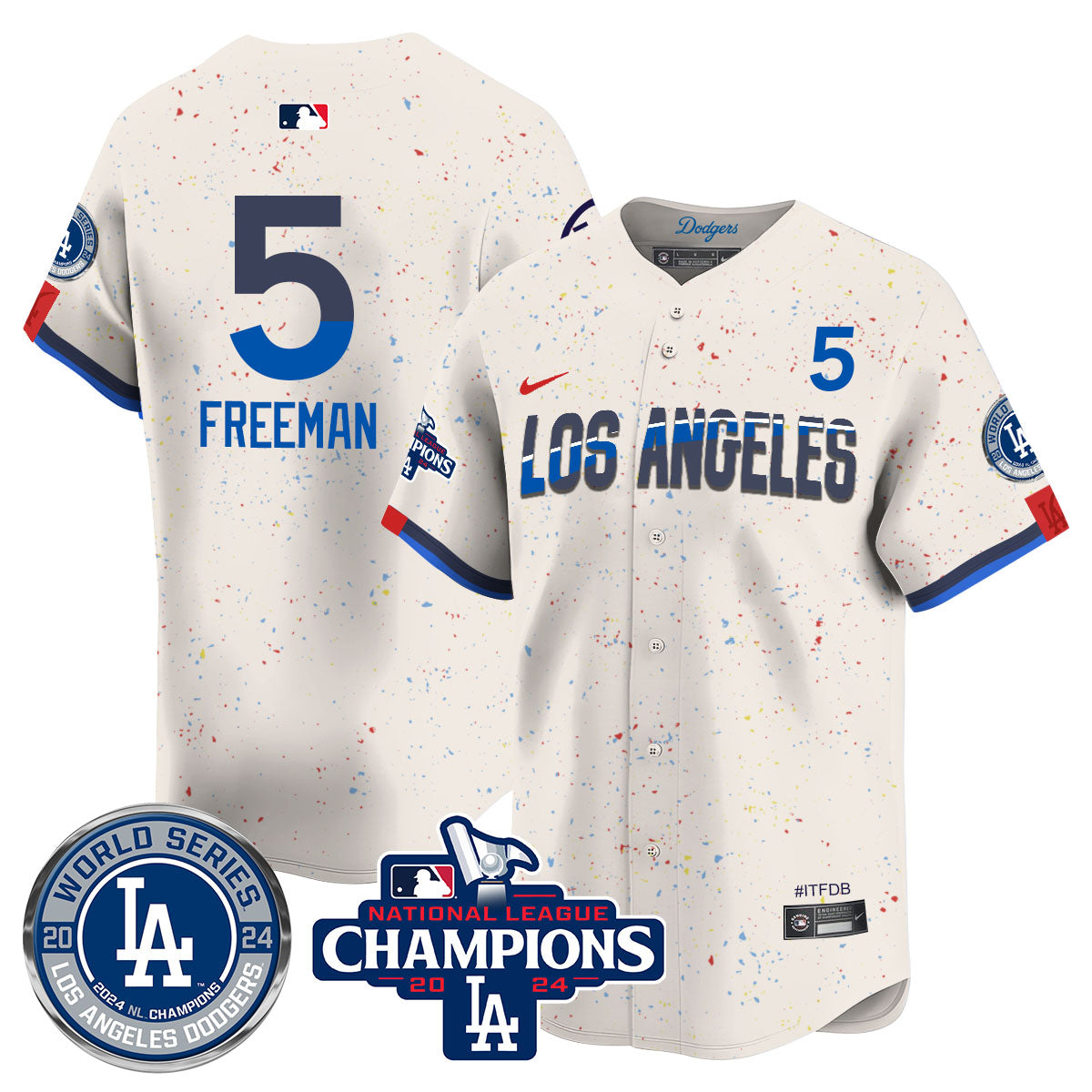LAD World Series NL Champions Jersey - All Stitched-DTD