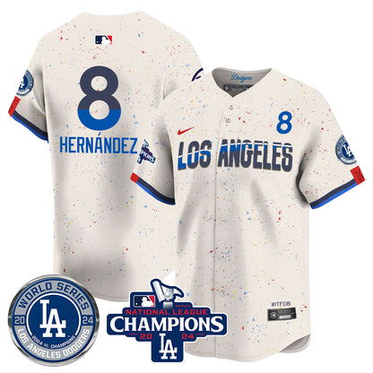 LAD World Series NL Champions Jersey - All Stitched-DTD