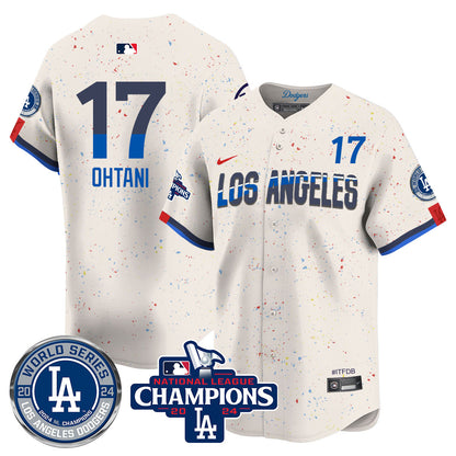 LAD World Series NL Champions Jersey - All Stitched-DTD