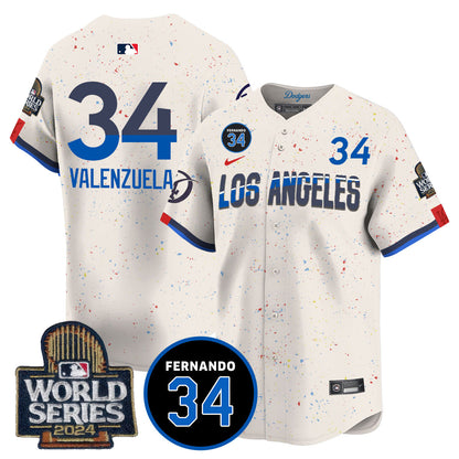 Dodgers Fernando Valenzuela Memorial Jersey - All Stitched-DTD