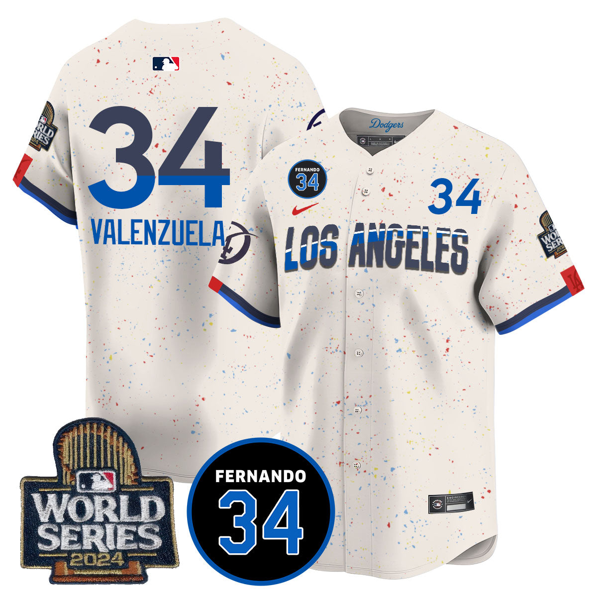 Dodgers Fernando Valenzuela Memorial Jersey - All Stitched-DTD