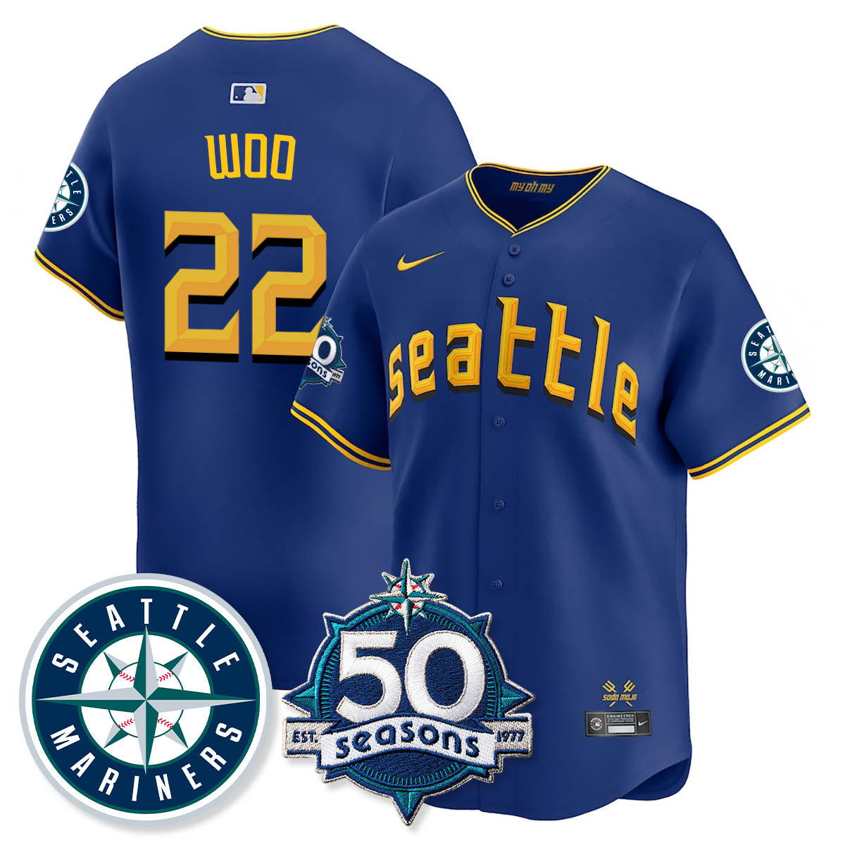 SEA Vapor Premier Limited Jersey - 50th Anniversary - All Stitched-DTD