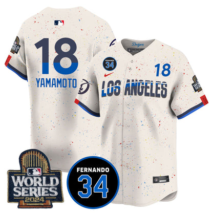 Dodgers Fernando Valenzuela Memorial Jersey - All Stitched-DTD