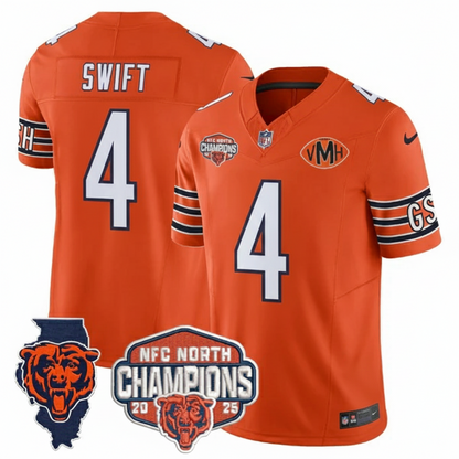 CHI 2025 NFC North Champions Patch Jersey V2 - All Stitched-DTD