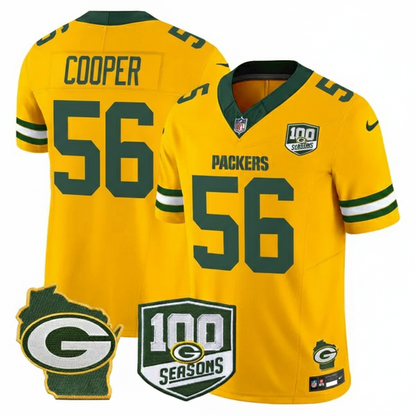GB 100th Season & Home Patch Vapor Limited Jersey - All Stitched-DTD