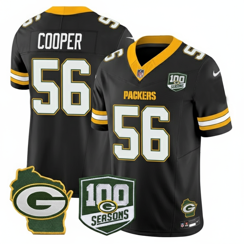 GB 100th Season & Home Patch Vapor Limited Jersey - All Stitched-DTD