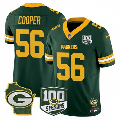 GB 100th Season & Home Patch Vapor Limited Jersey - All Stitched-DTD