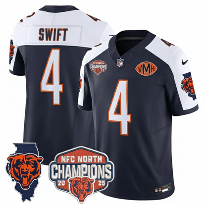 CHI 2025 NFC North Champions Patch Jersey V2 - All Stitched-DTD