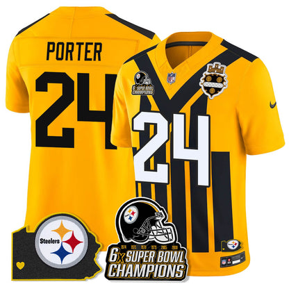 PIT 6-Time Champions Patch Vapor Limited Jersey - All Stitched-DTD
