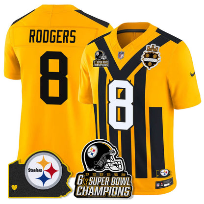 PIT 6-Time Champions Patch Vapor Limited Jersey - All Stitched-DTD
