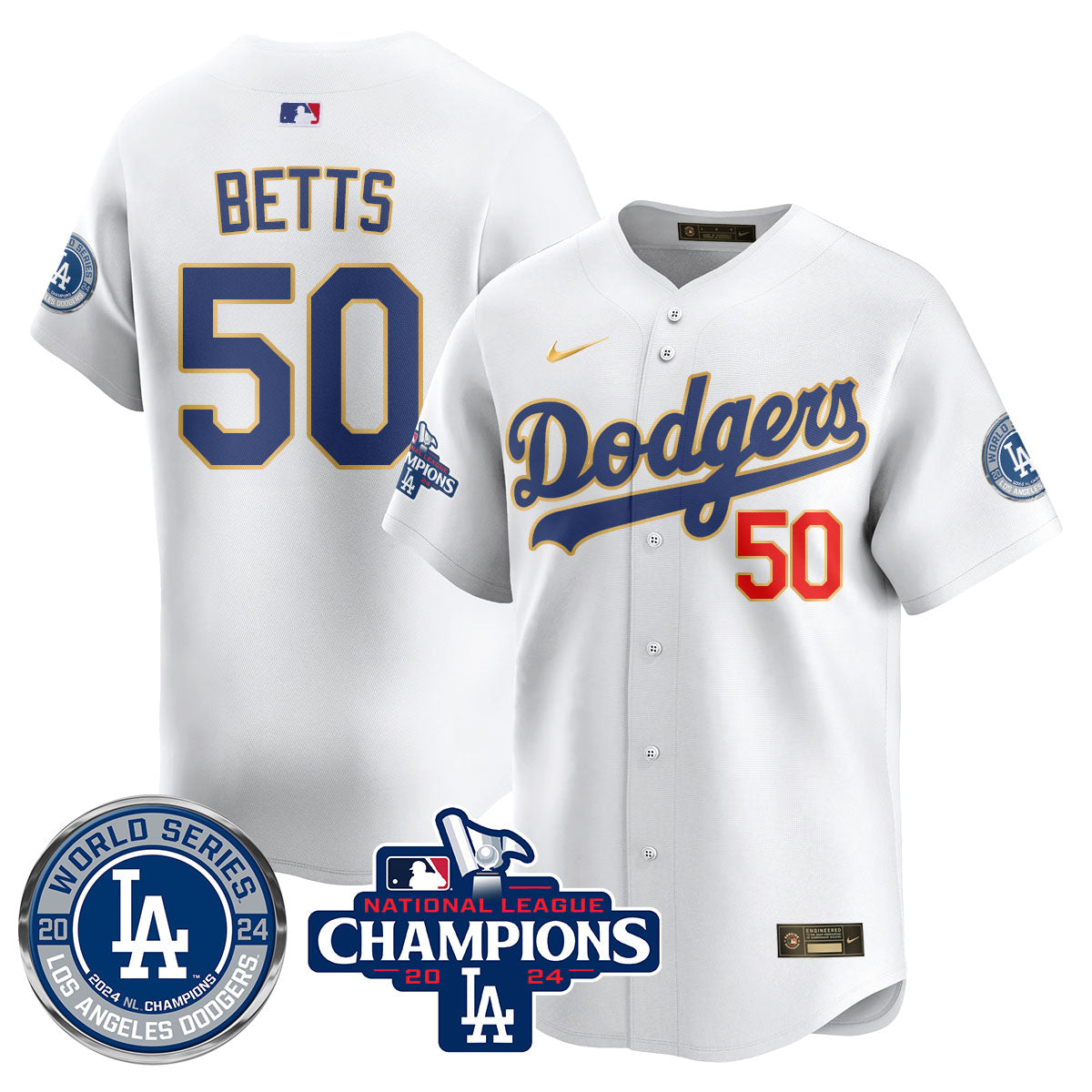 LAD World Series NL Champions Jersey - All Stitched-DTD
