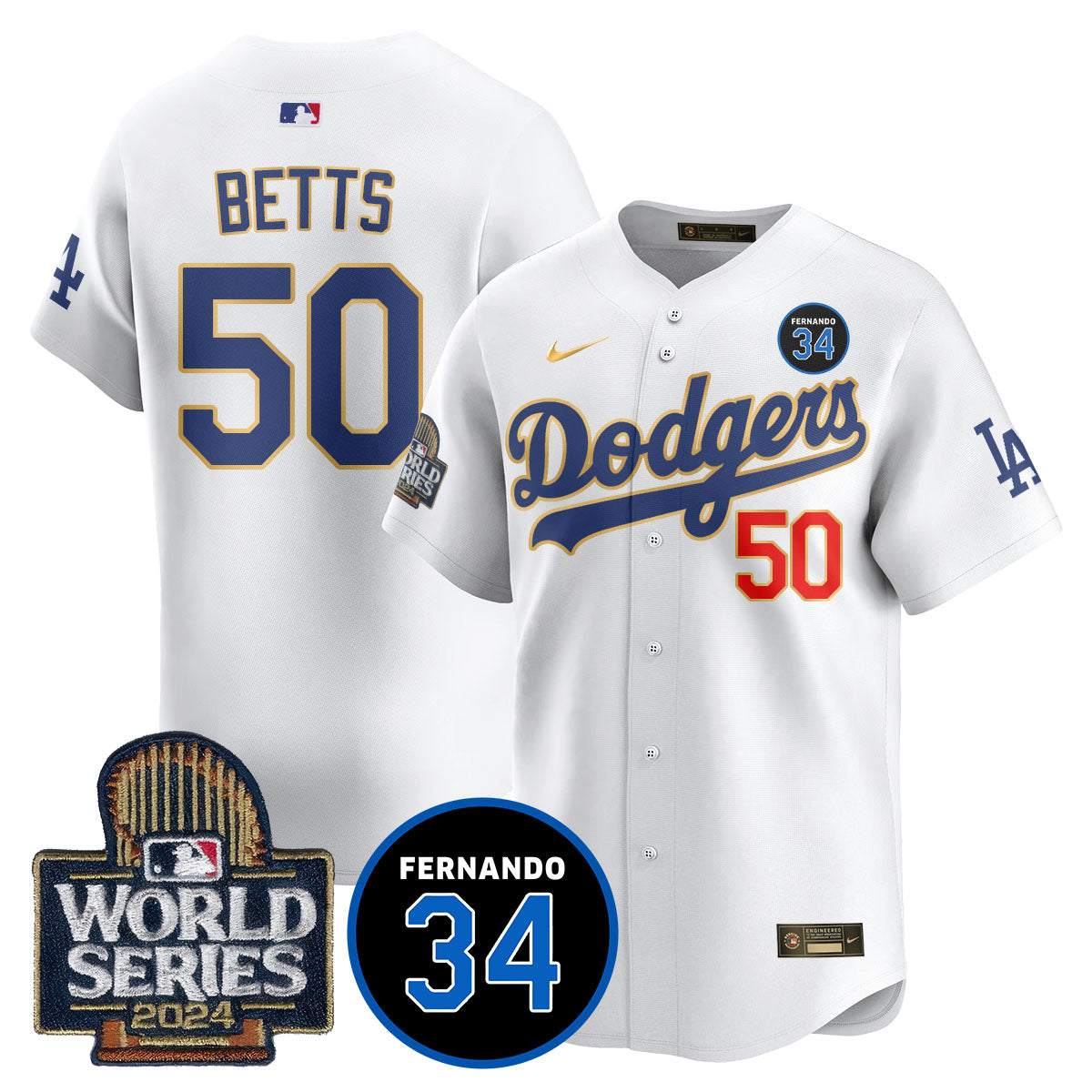 Dodgers Fernando Valenzuela Memorial Jersey - All Stitched-DTD