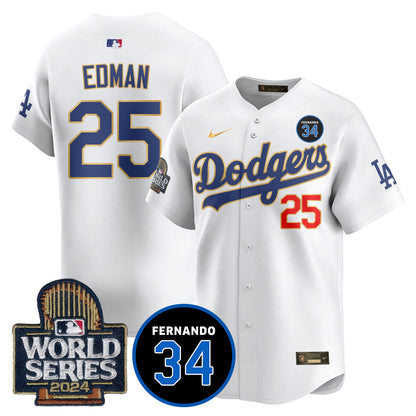 Dodgers Fernando Valenzuela Memorial Jersey - All Stitched-DTD