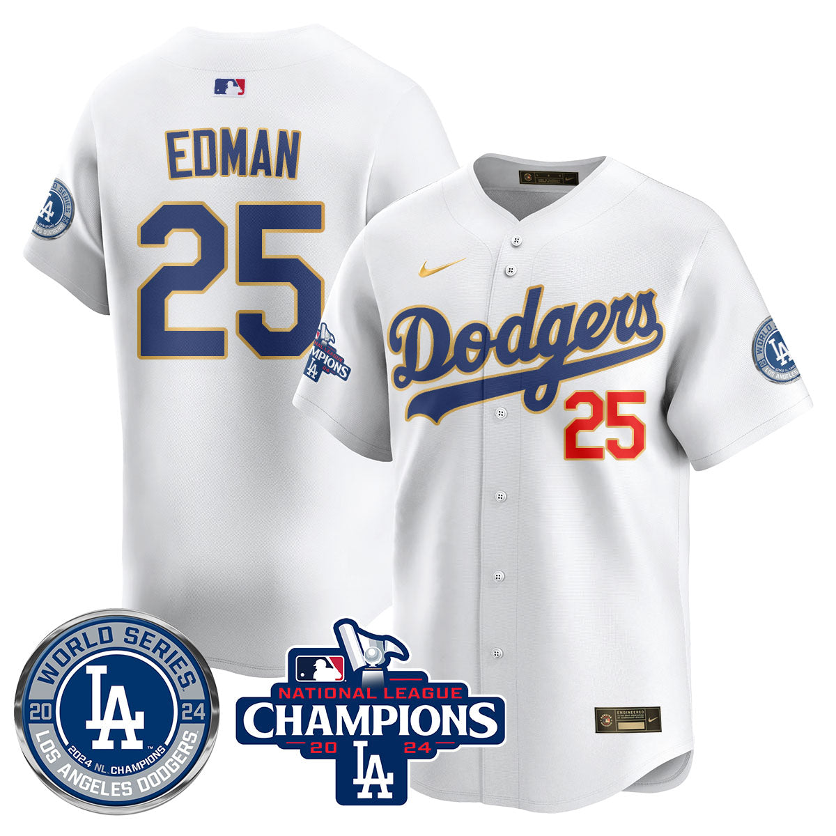 LAD World Series NL Champions Jersey - All Stitched-DTD