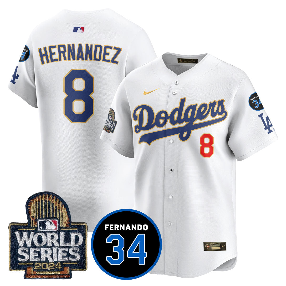 Dodgers Fernando Valenzuela Memorial Jersey - All Stitched-DTD