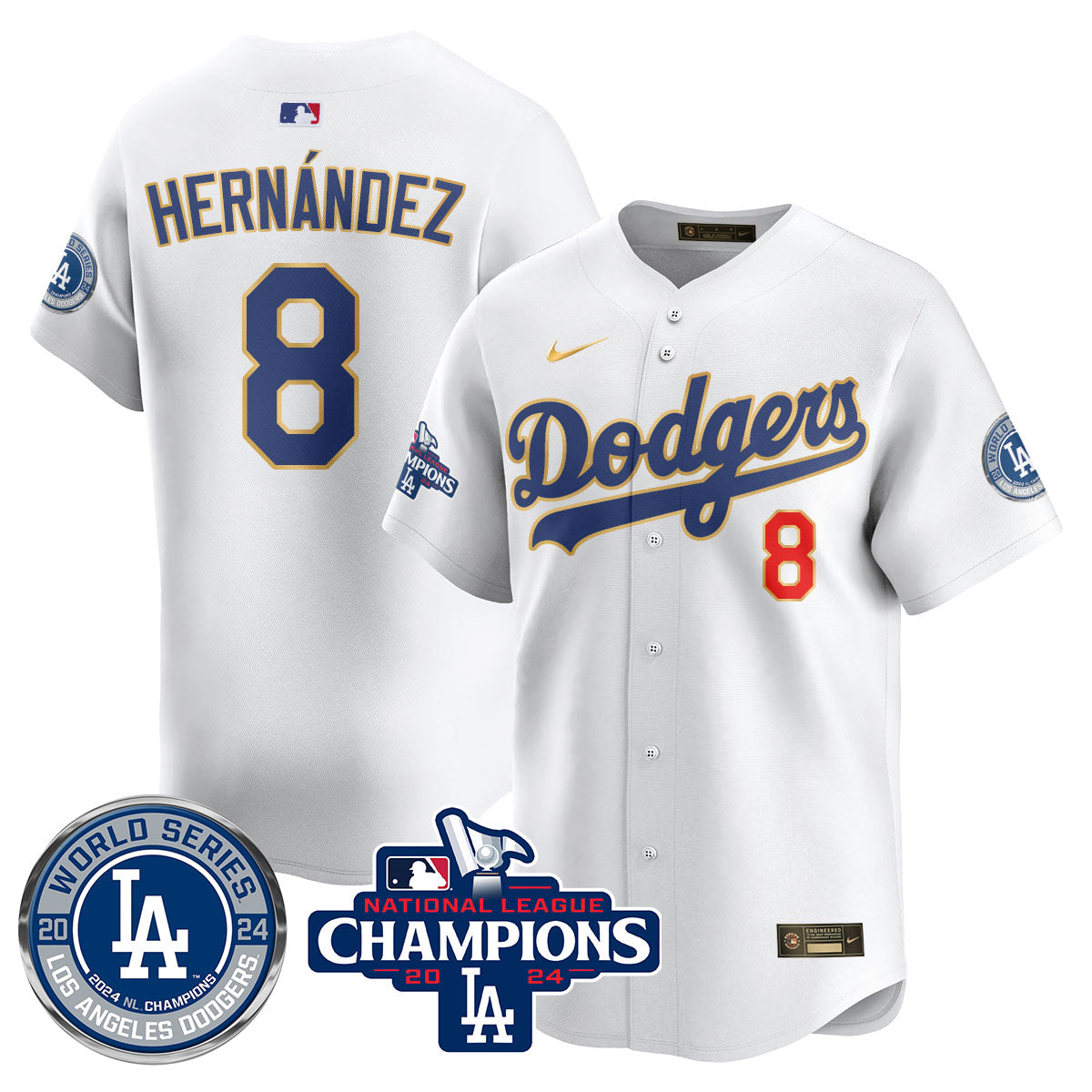 LAD World Series NL Champions Jersey - All Stitched-DTD