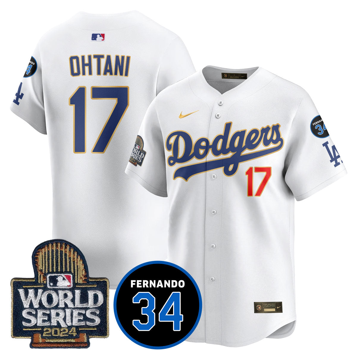 Dodgers Fernando Valenzuela Memorial Jersey - All Stitched-DTD