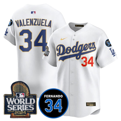 Dodgers Fernando Valenzuela Memorial Jersey - All Stitched-DTD