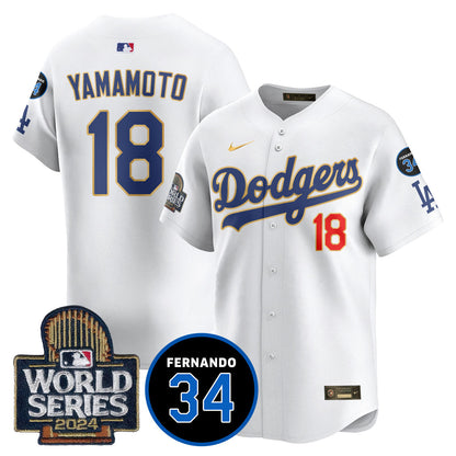 Dodgers Fernando Valenzuela Memorial Jersey - All Stitched-DTD