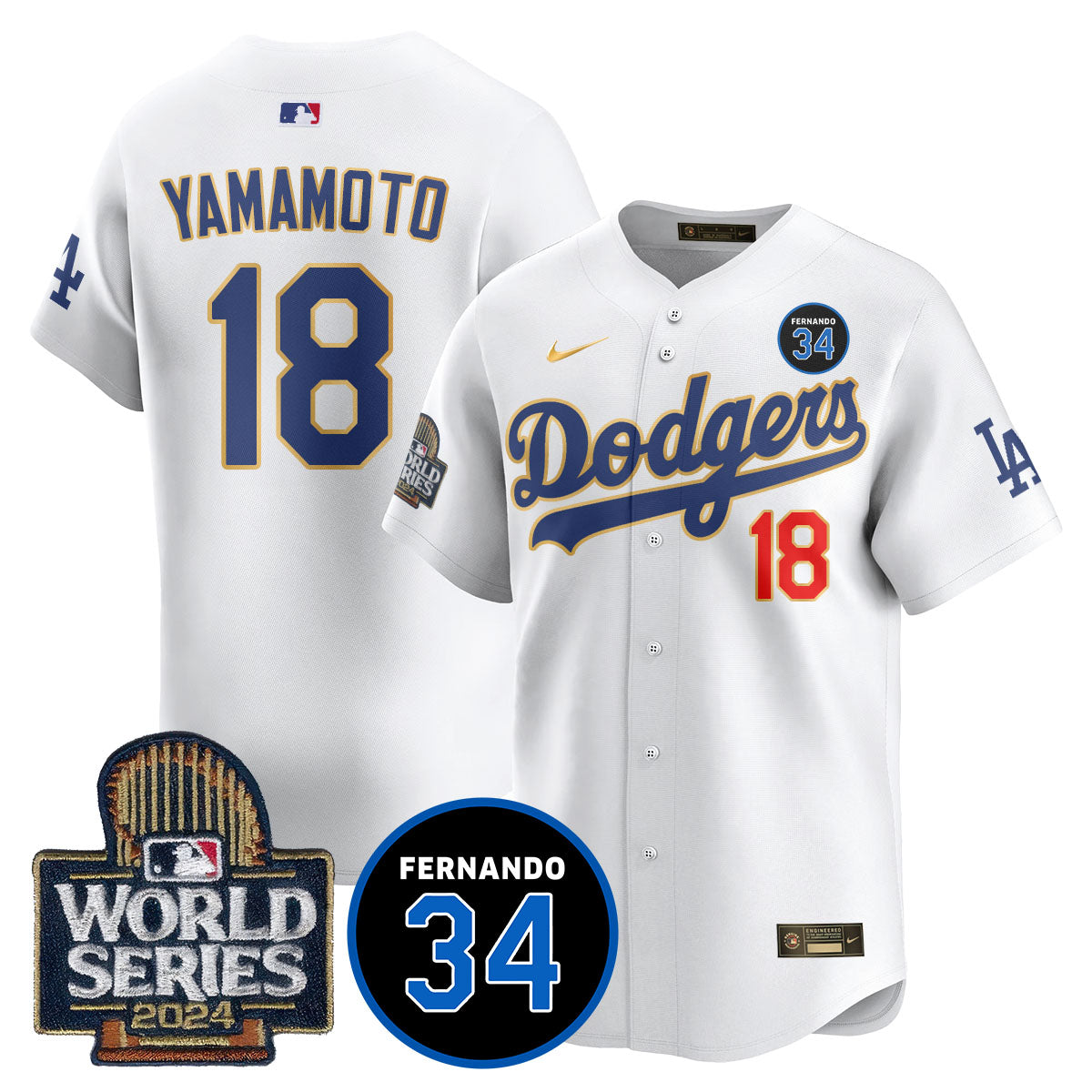 Dodgers Fernando Valenzuela Memorial Jersey - All Stitched-DTD