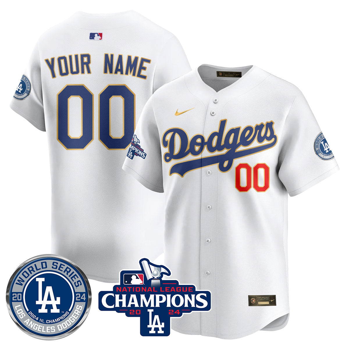LAD World Series NL Champions Custom Jersey - All Stitched-DTD