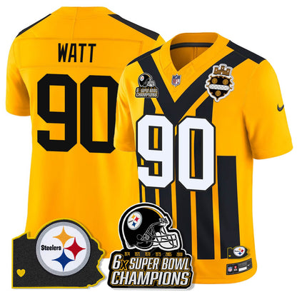 PIT 6-Time Champions Patch Vapor Limited Jersey - All Stitched-DTD