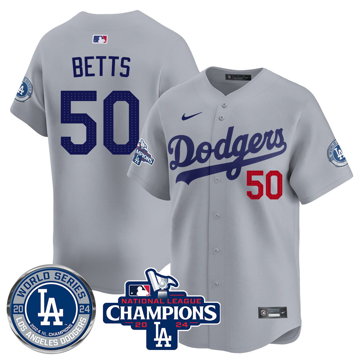 LAD World Series NL Champions Jersey - All Stitched-DTD