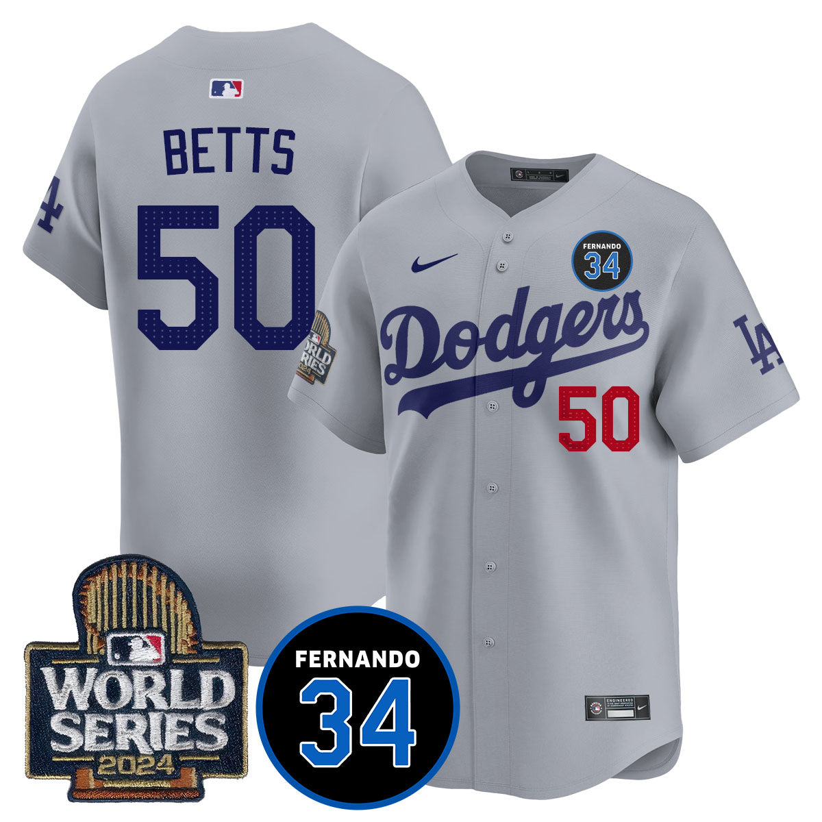 Dodgers Fernando Valenzuela Memorial Jersey - All Stitched-DTD