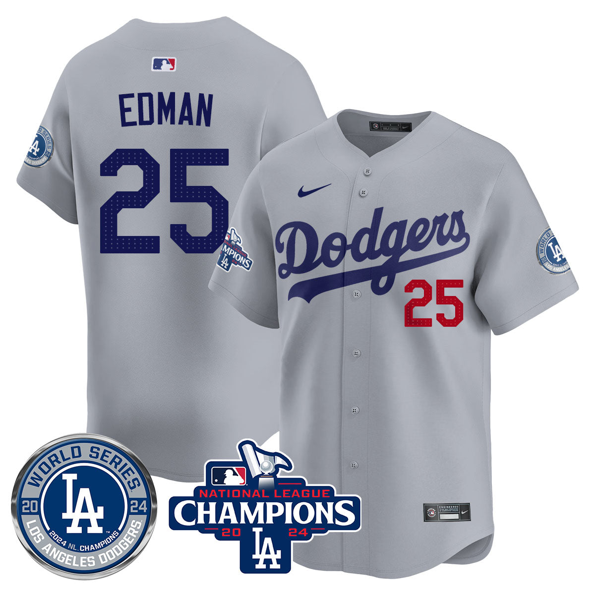 LAD World Series NL Champions Jersey - All Stitched-DTD