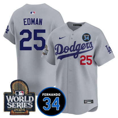 Dodgers Fernando Valenzuela Memorial Jersey - All Stitched-DTD