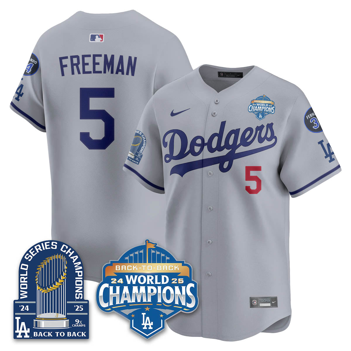 LAD 2025 World Series Champions Jersey - 9x Champs - All Stitched-DTD
