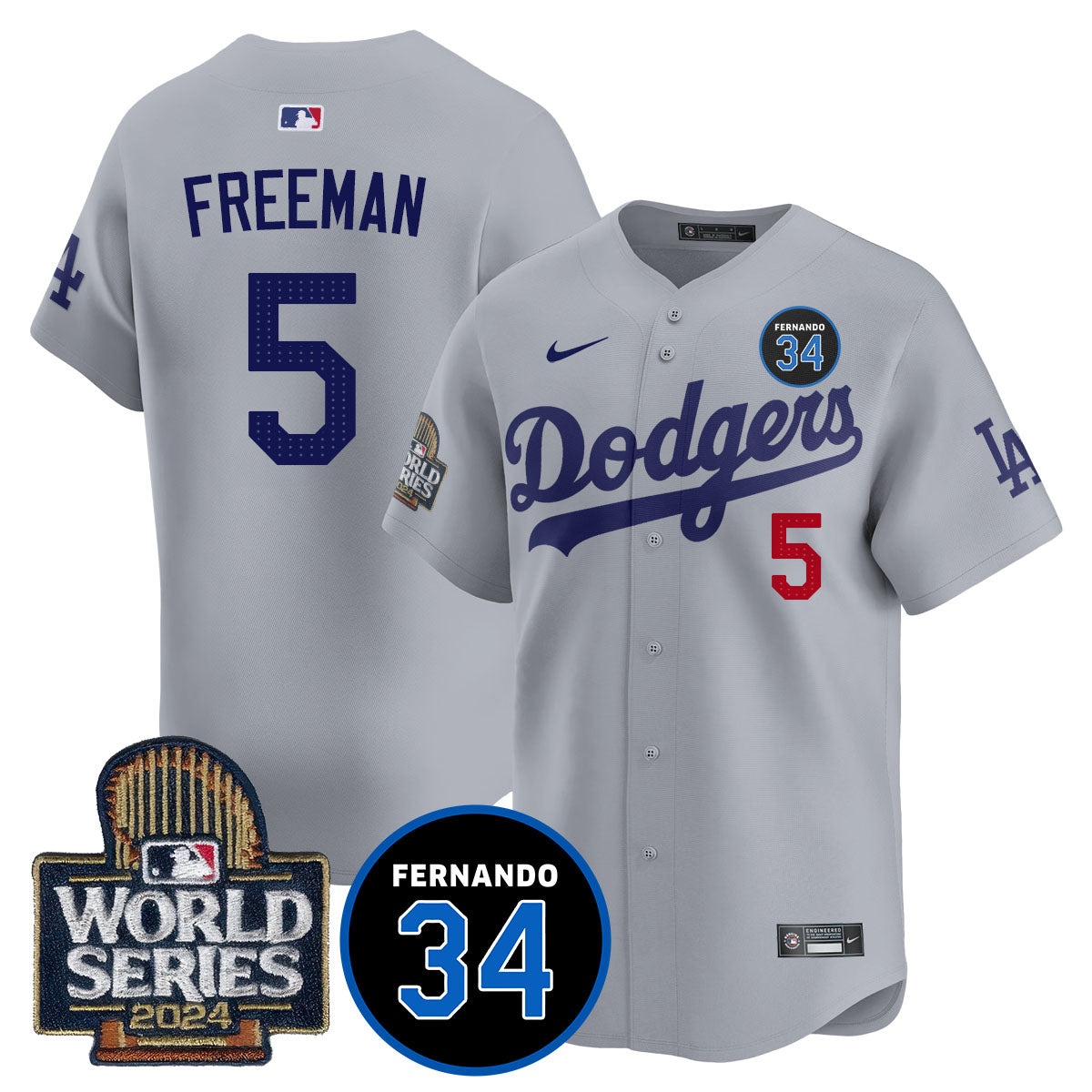 Dodgers Fernando Valenzuela Memorial Jersey - All Stitched-DTD