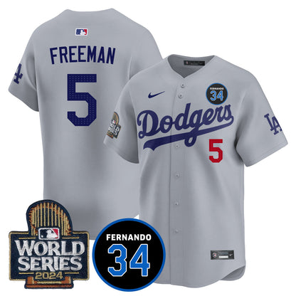 Dodgers Fernando Valenzuela Memorial Jersey - All Stitched-DTD