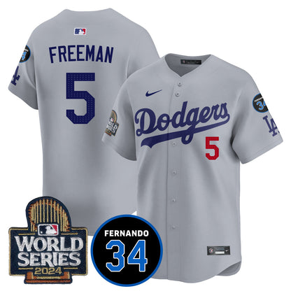 Dodgers Fernando Valenzuela Memorial Jersey - All Stitched-DTD