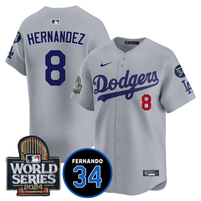 Dodgers Fernando Valenzuela Memorial Jersey - All Stitched-DTD