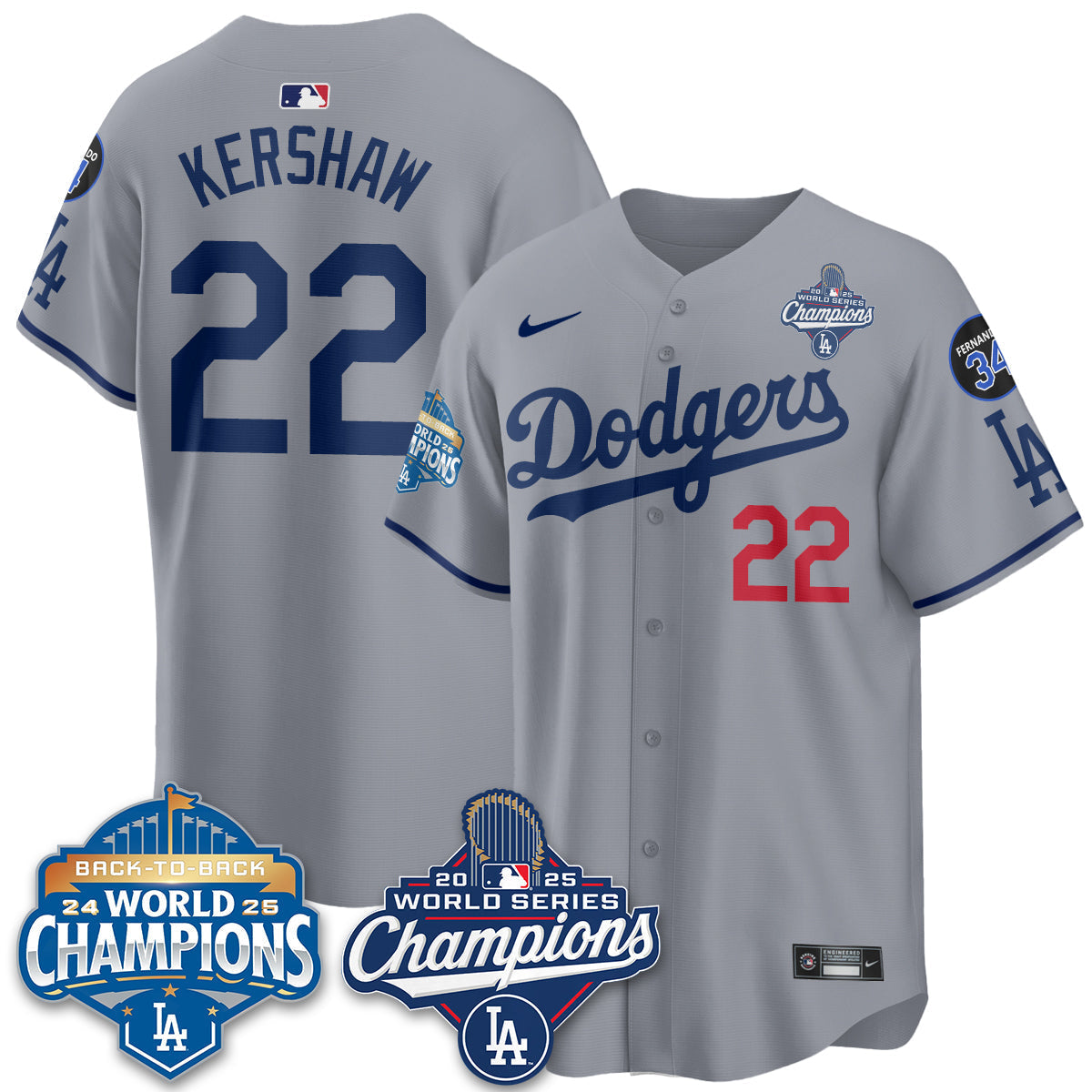 LAD 2025 World Series Champions Jersey - All Stitched-DTD