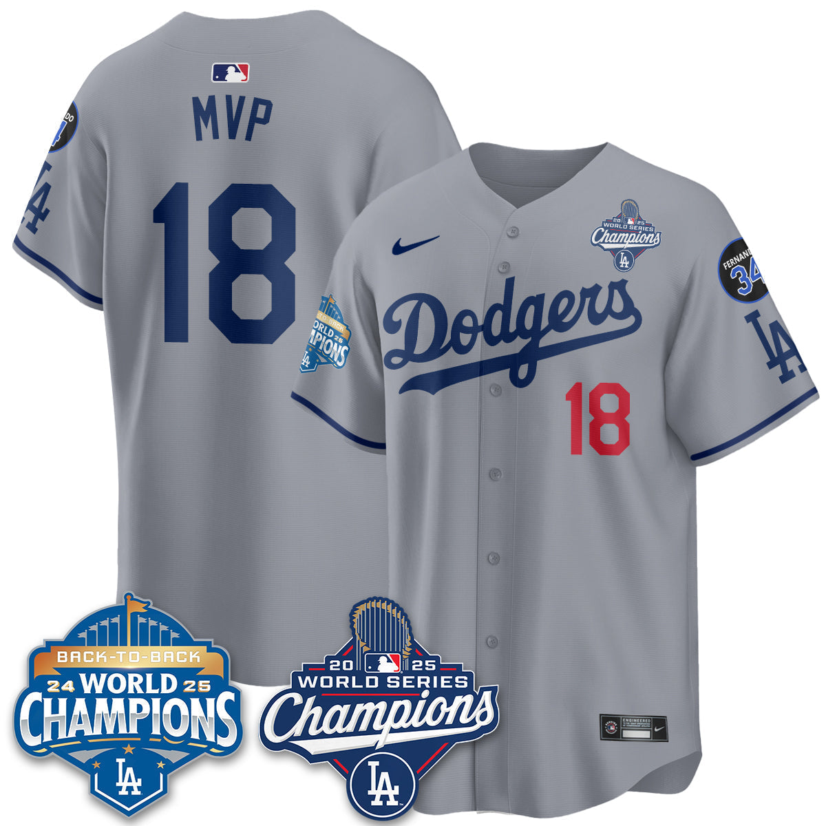 LAD 2025 World Series Champions Jersey - All Stitched-DTD