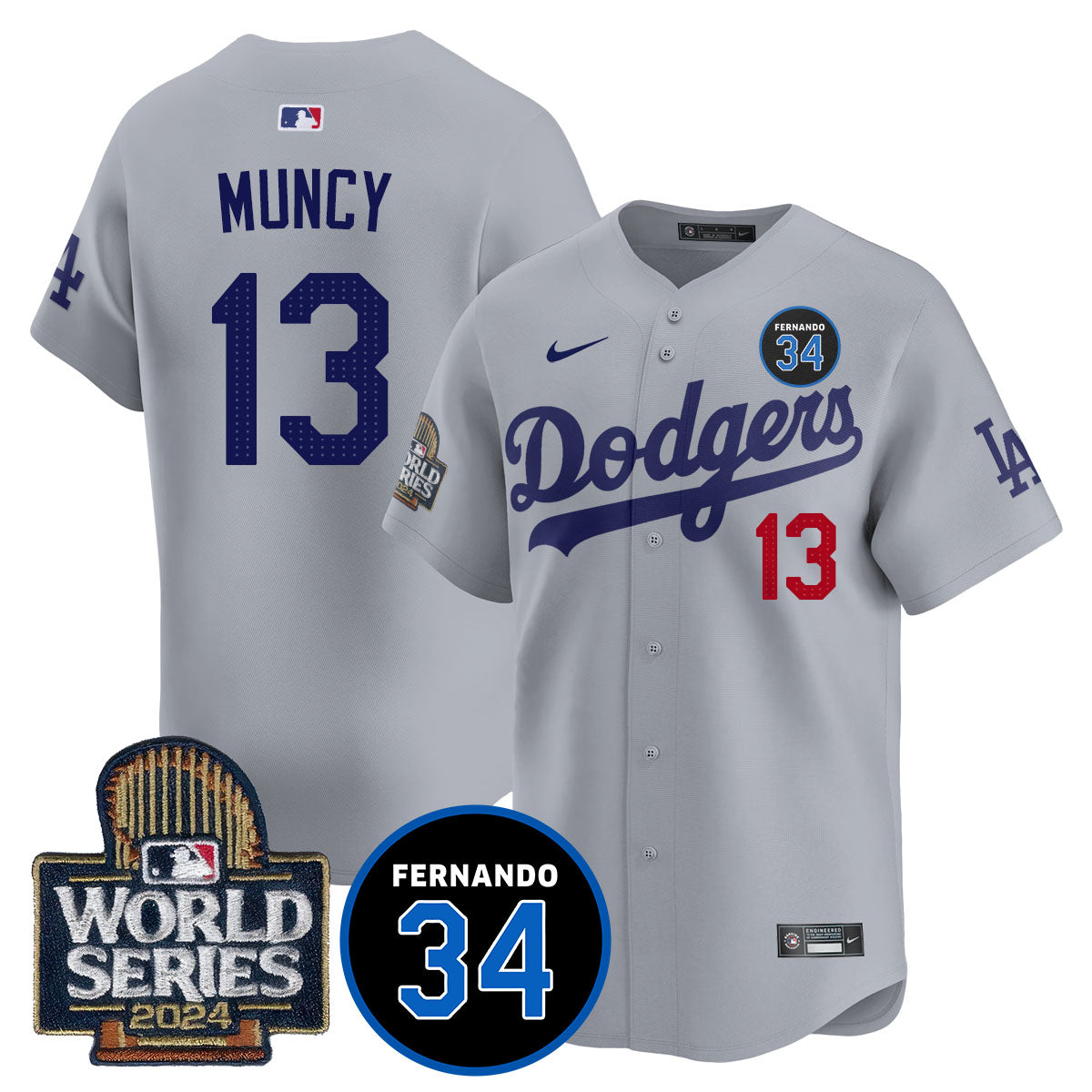 Dodgers Fernando Valenzuela Memorial Jersey - All Stitched-DTD