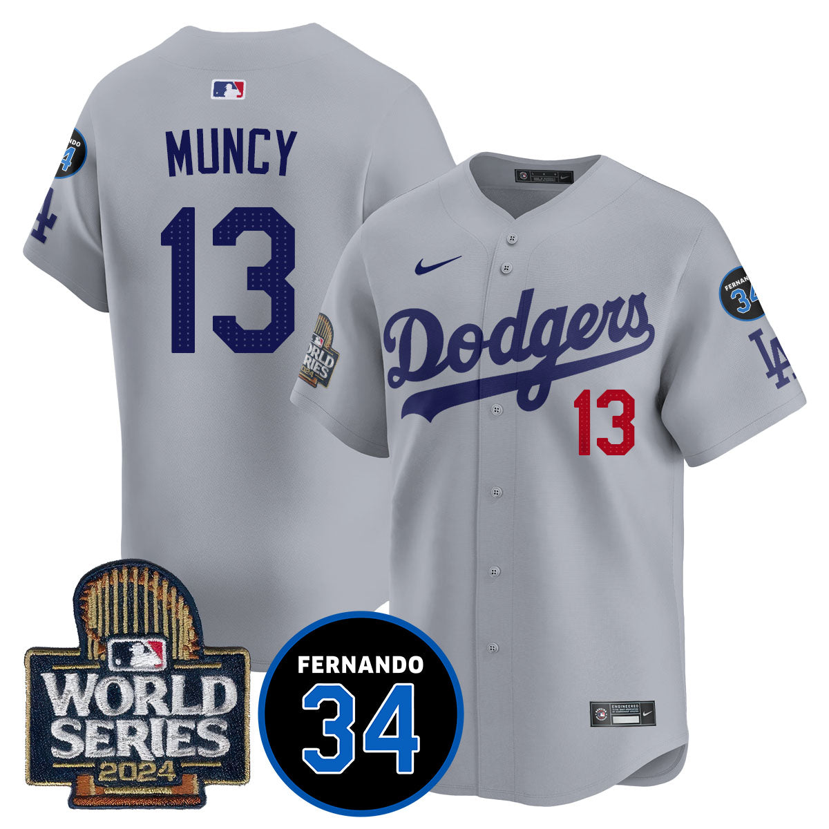 Dodgers Fernando Valenzuela Memorial Jersey - All Stitched-DTD