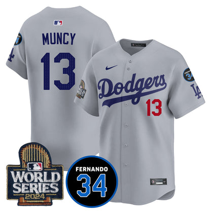 Dodgers Fernando Valenzuela Memorial Jersey - All Stitched-DTD