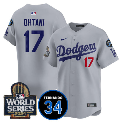 Dodgers Fernando Valenzuela Memorial Jersey - All Stitched-DTD