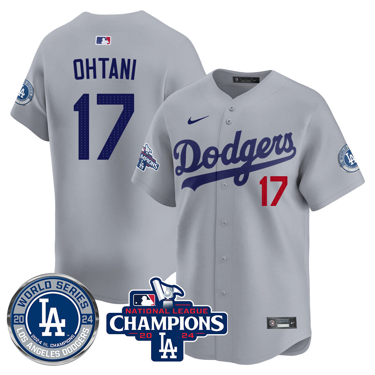 LAD World Series NL Champions Jersey - All Stitched-DTD