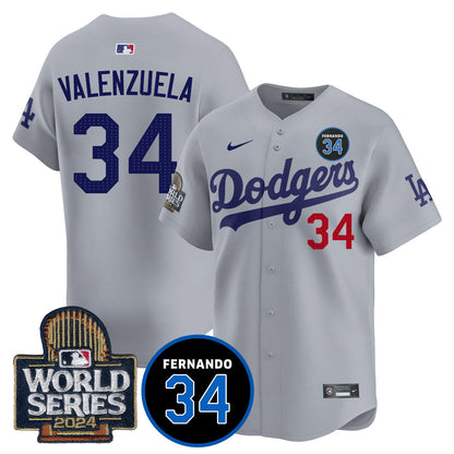 Dodgers Fernando Valenzuela Memorial Jersey - All Stitched-DTD