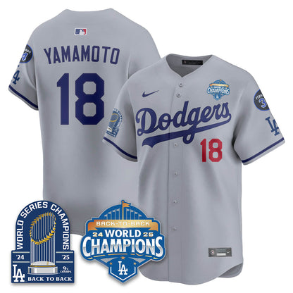 LAD 2025 World Series Champions Jersey - 9x Champs - All Stitched-DTD