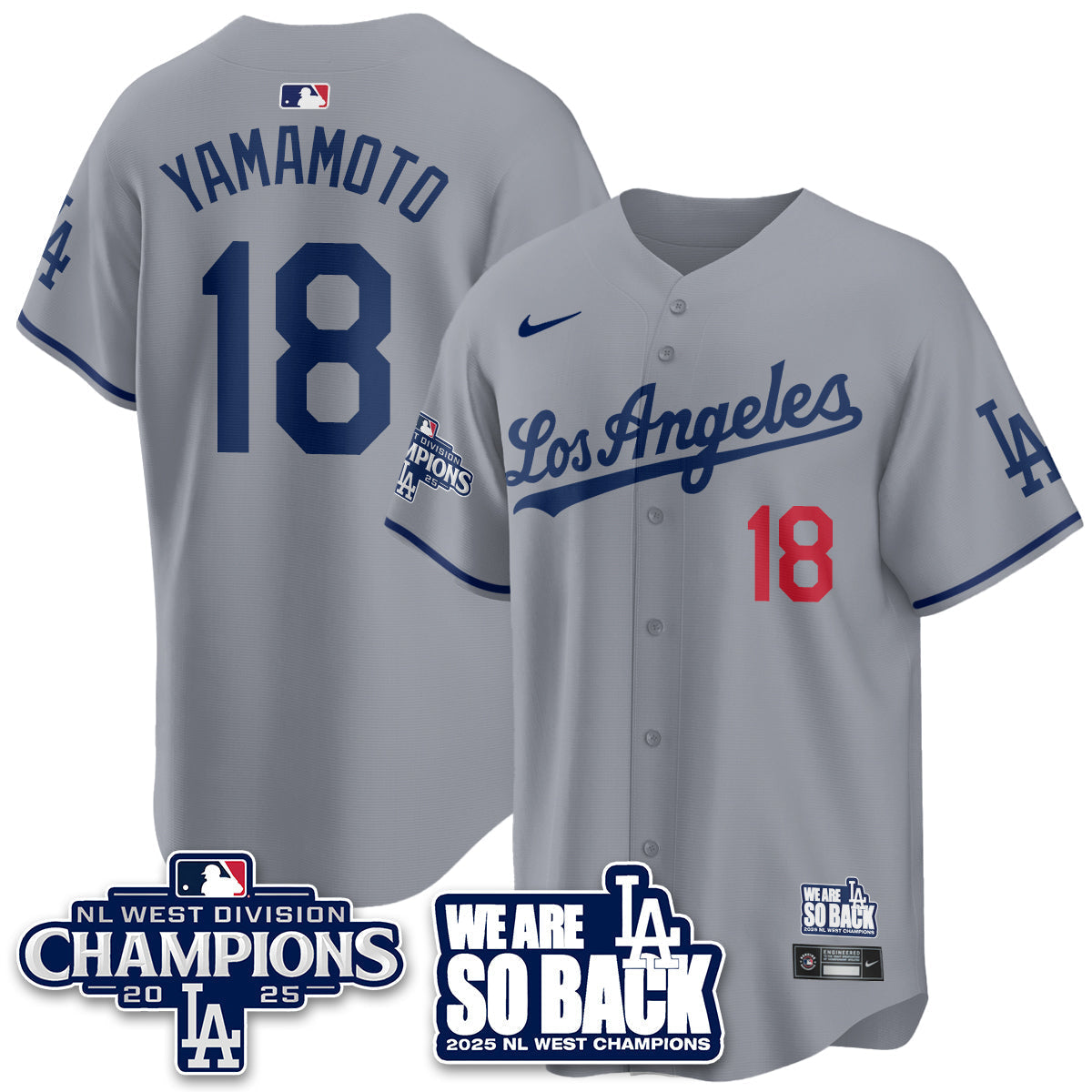LAD 2025 NL West Division Champions Jersey - All Stitched-DTD