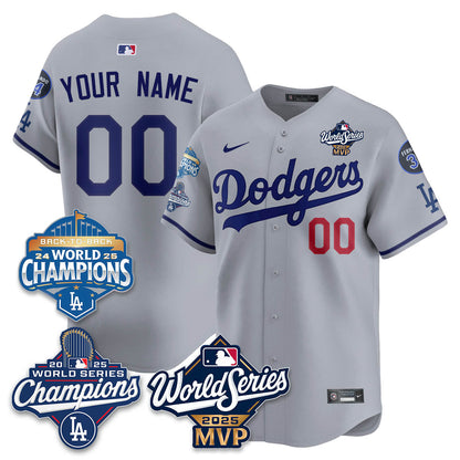 Yoshinobu Yamamoto LAD 2025 World Series MVP Custom Jersey - All Stitched-DTD