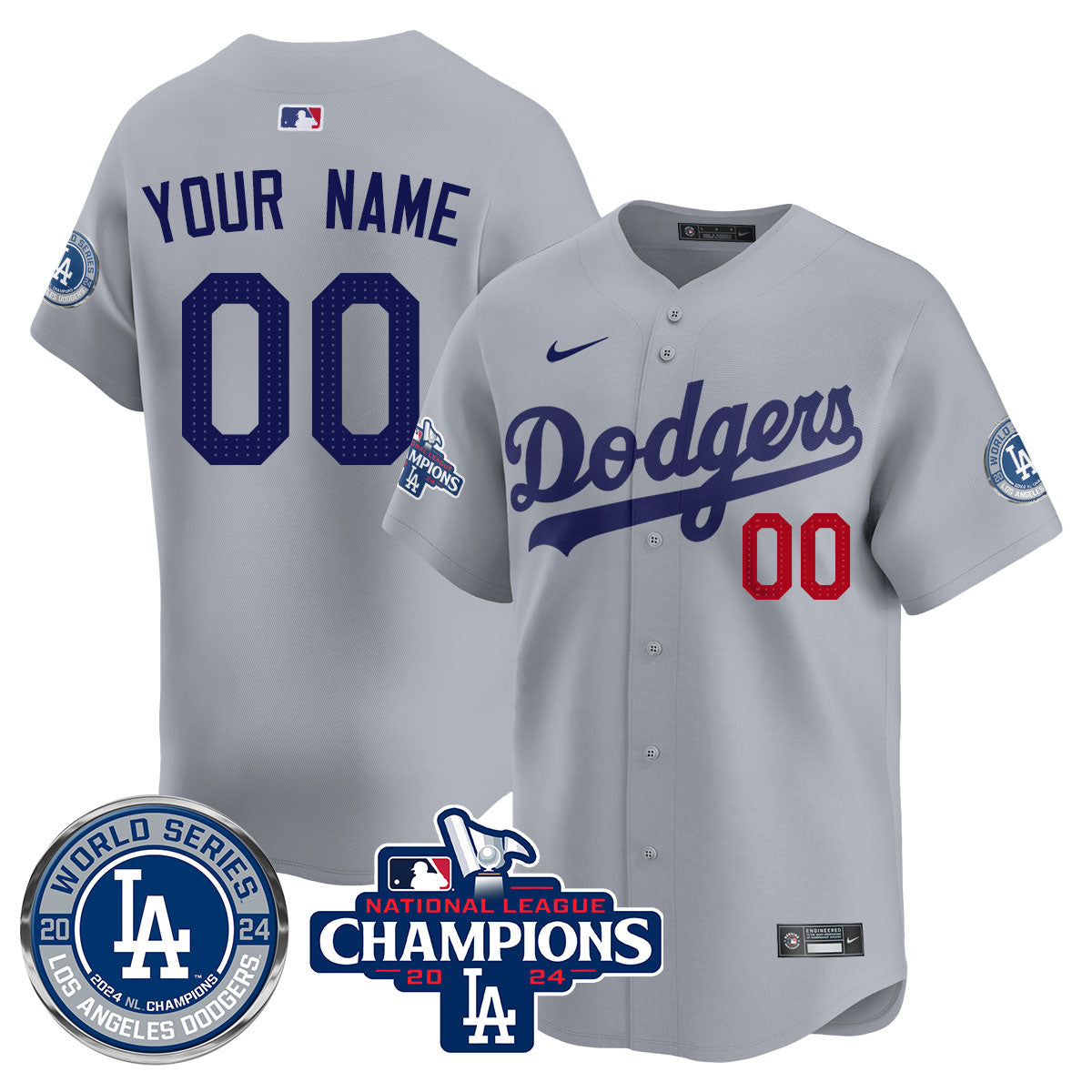 LAD World Series NL Champions Custom Jersey - All Stitched-DTD