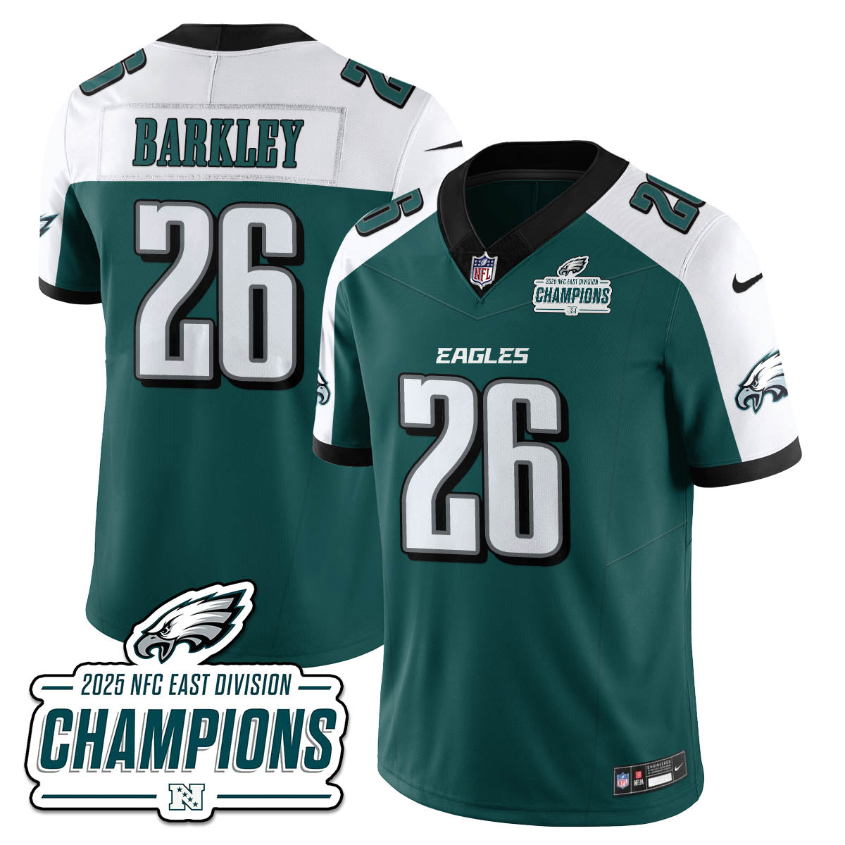 PHI NFC East Champions Vapor Limited Jersey - All Stitched-DTD