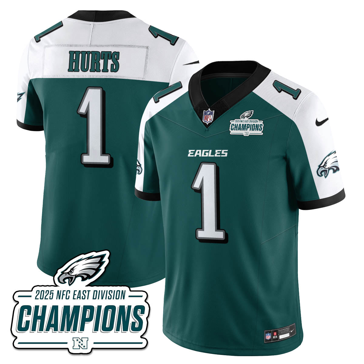 PHI NFC East Champions Vapor Limited Jersey - All Stitched-DTD
