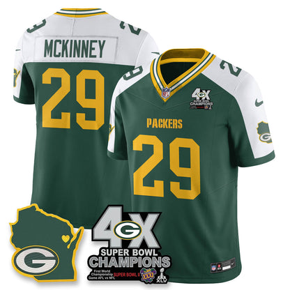 GB 4-Time Champions Patch Vapor Limited Jersey - All Stitched-DTD